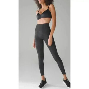 Soma Slimming Black Jaquard Leggings, sz L Regular